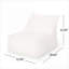 Fauteuil à billes à siège simple de 3 pieds, utilisation dans le salon et la chambre à coucher, tissu résistant à l'eau, finition blanche-1125557534