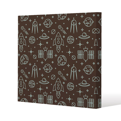 Planets and stars Slim Style Canvas Print