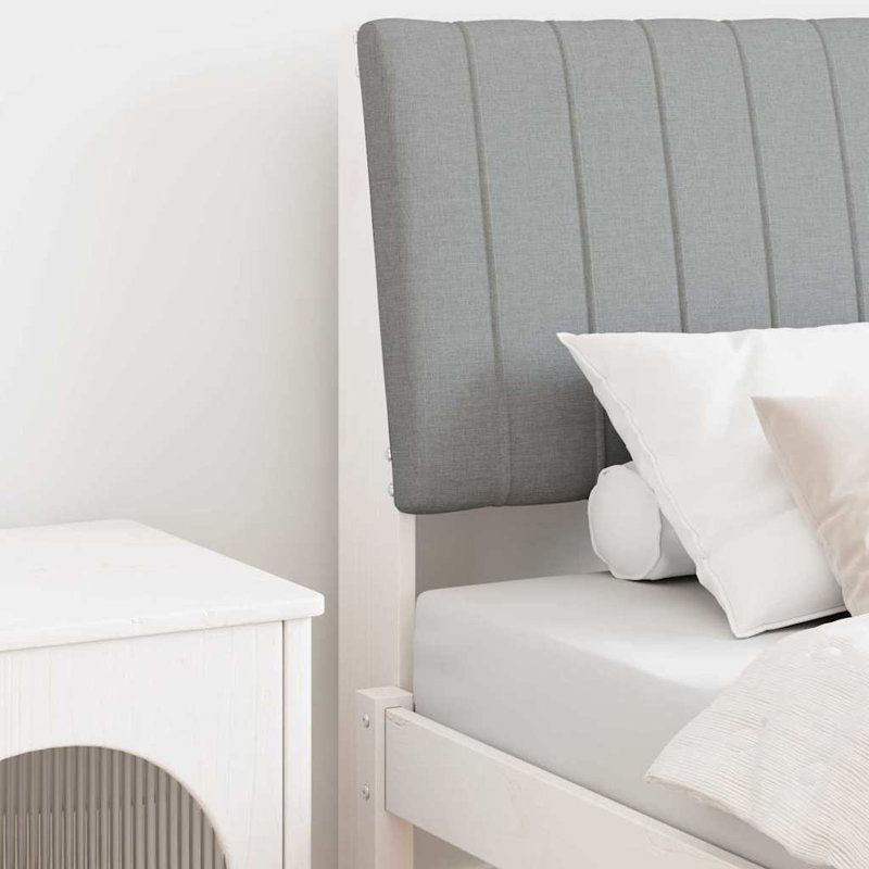 Solid Wood Headboard, European Toddler (80 x 160 cm), White, Light Grey