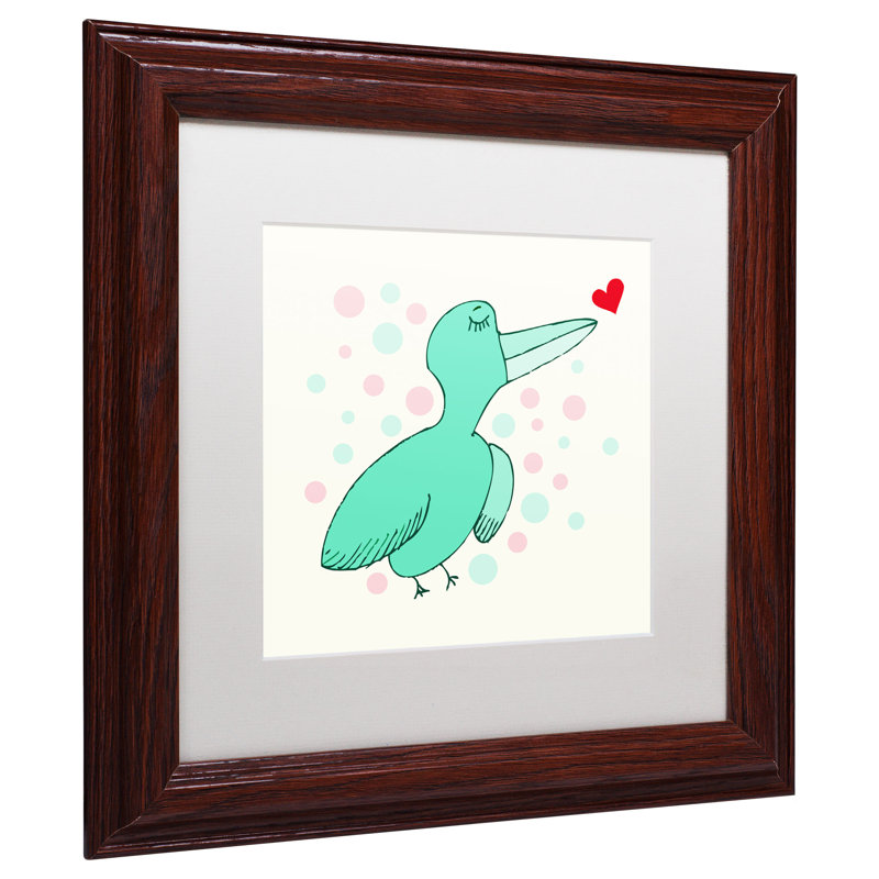 « rêvey love oiseau » par carla martell, art encadré, H 11 po x l 11 po