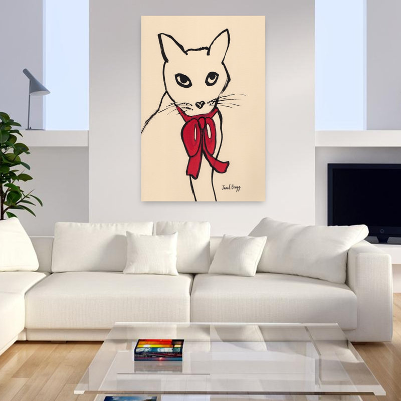 Art contemporain, art contemporain pour chat, H 48 po x l 32 po