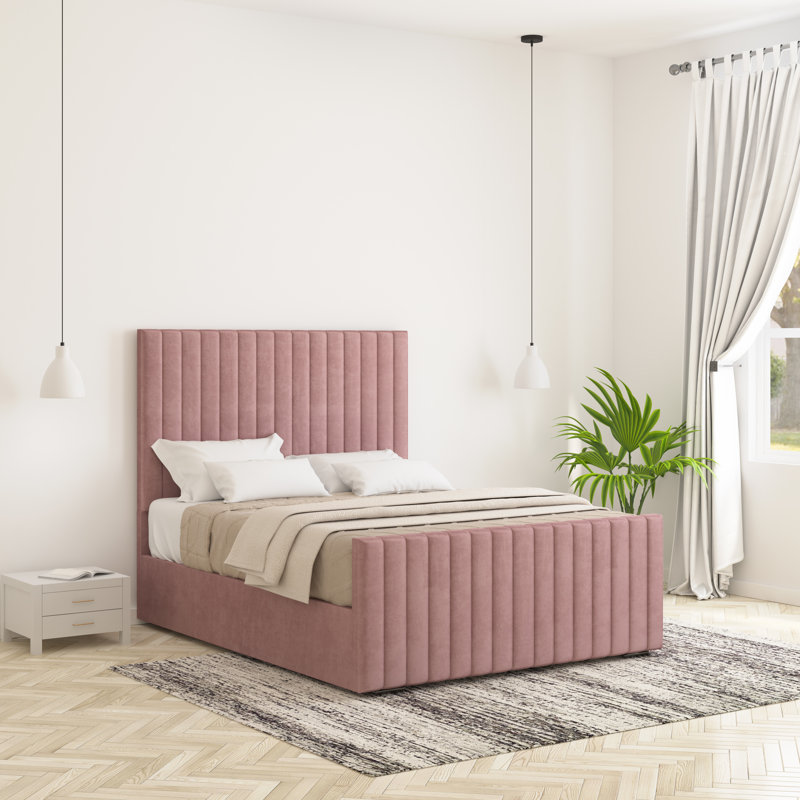 Upholstered Bed, Lilac, Double (4'6)