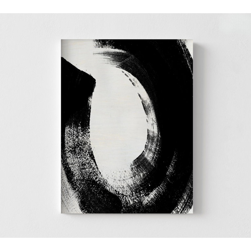 «Block Brushwork viii» par June Erica Vess, Art Studio Hallway Decor, très grand imprimé abstrait noir et blanc