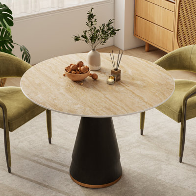 23.62" Sintered Stone Dining Table Top 23.62 in. L x 23.62 in. W Stone Edge Table Top
