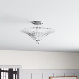 Pritts 3 - Light 14" Simple Semi Flush Mount