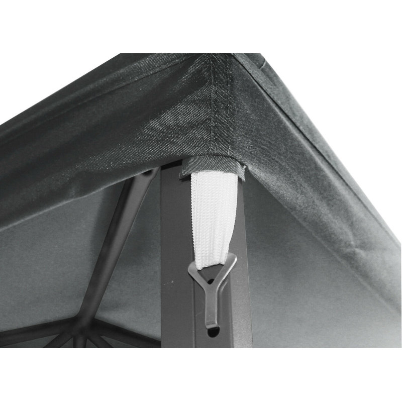2-Tier Replacement Top Fabric for 3x3m Gazebo Pavilion Roof Canopy, Anthracite