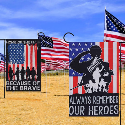2 Pack Memorial Day Patriotic Garden Flag 12 X 18 Inch Double Sided Vertical Burlap 4Th Of July Independence Day Garden Flag For Holiday Outdoor Yard Decoration