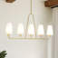 Lustre 5 lumières moderne à intensité variable avec abat-jour conique