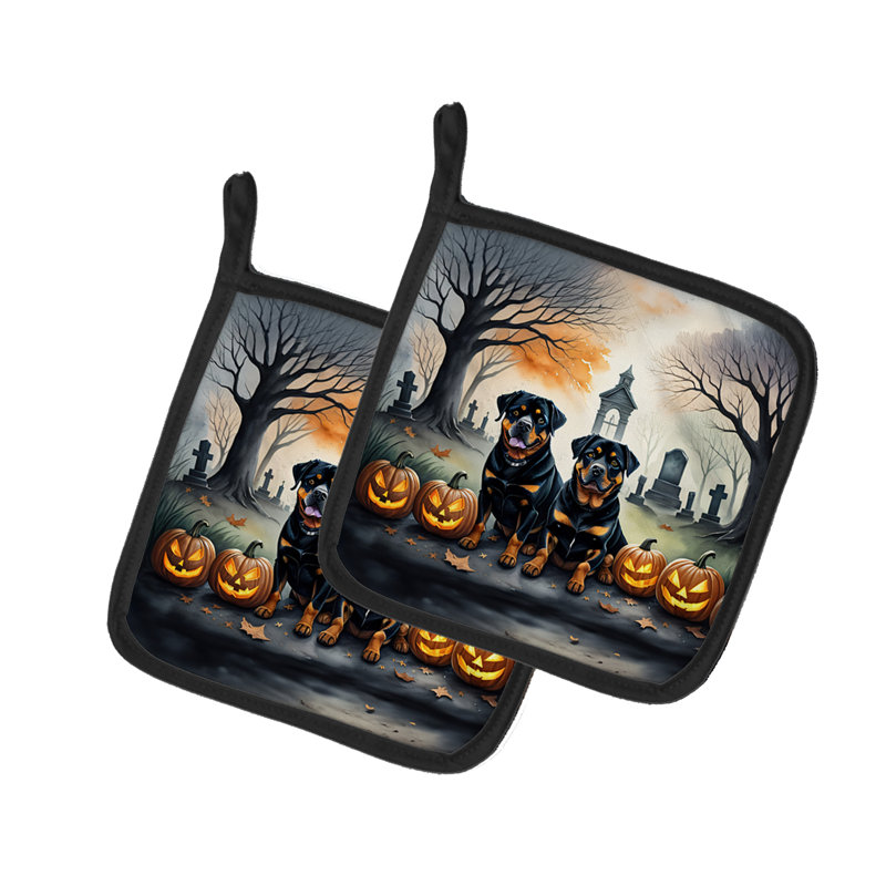 Paire de poignées Rottweiler Spooky Halloween