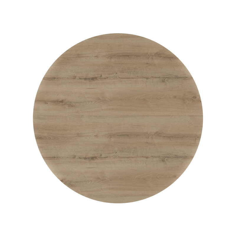 Garrison 42" Round Washed Oak Wood Cocktail Table