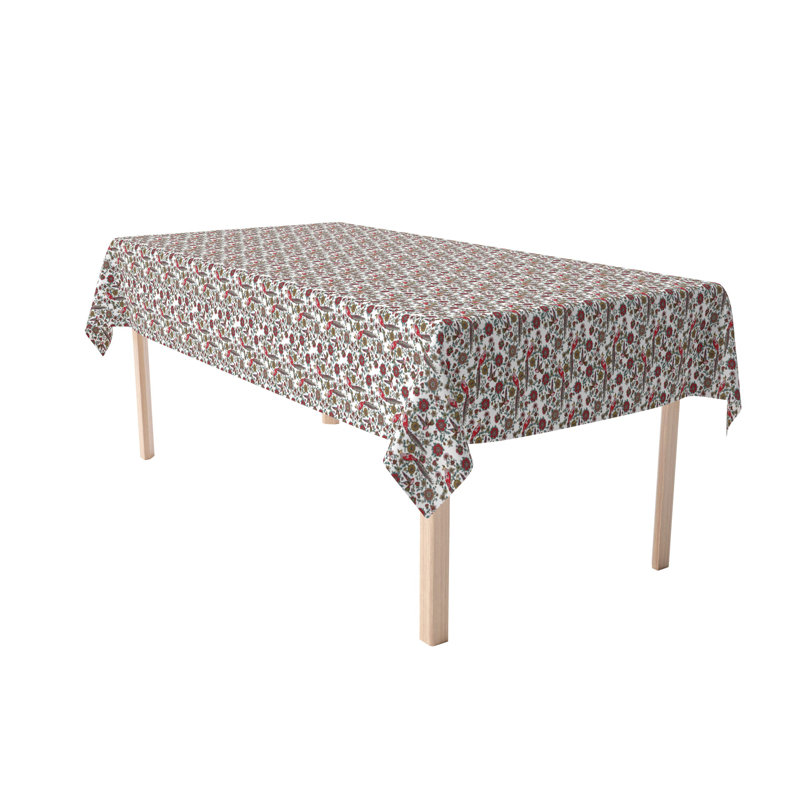 Rectangular Tablecloth, 100% Cotton, Floral 52, 120" x 52"