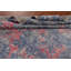 Tapis indien moderne et abstrait bleu 6 x 9