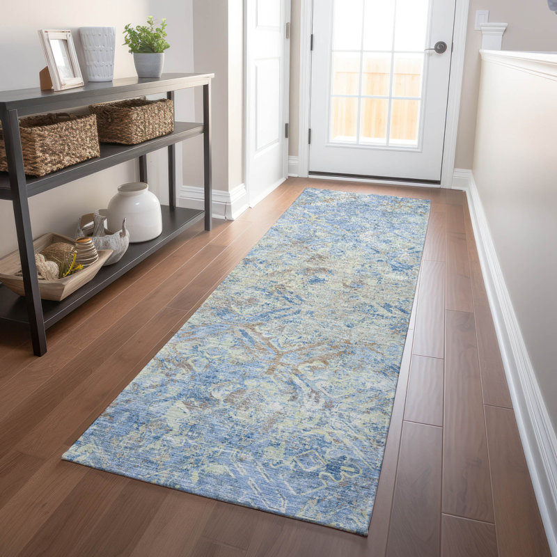 Tapis de qualité supérieure lavable à la machine Prisco Sky, Tapis de couloir 2 pi 3 po x 7 pi 6 po