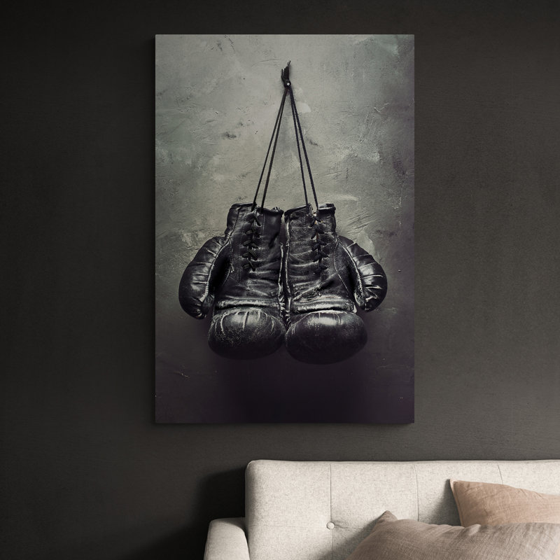 Boxing Gloves Vintage - Wrapped Canvas Print, 41cm H x 31cm W x 4cm D