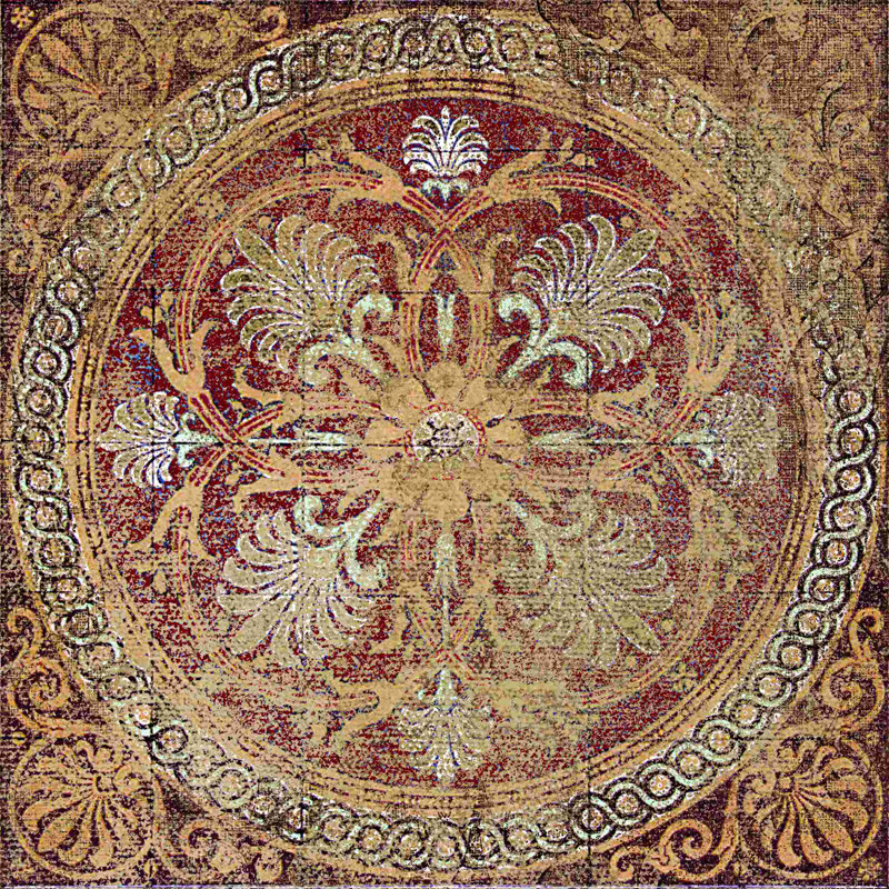 Tile Element 18 - Peinture sur toile tendue, H 36 po x l 36 po