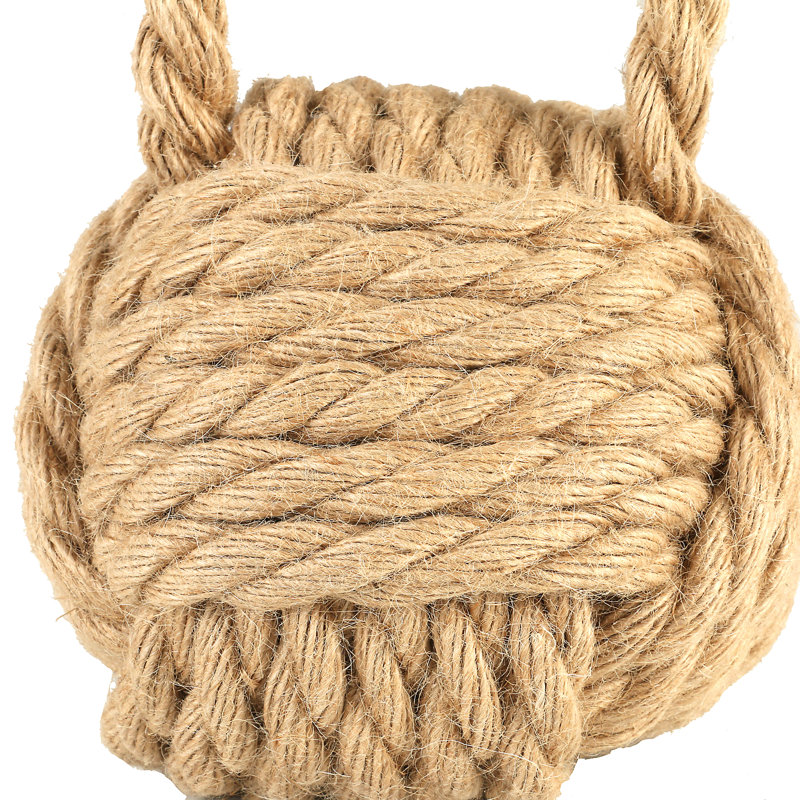 Dag Rope Knot Weighted Floor Stop, Brown