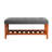 Fabric & Oak Finish Bench-460902623