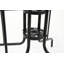 Table de salle à manger de patio avec dessus en verre trempé et structure métallique robuste