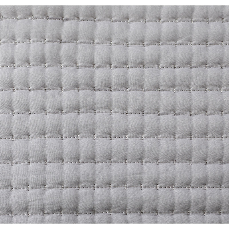 Aurelia Polyester Quilt Set, Queen Quilt + 6 Additional Pieces, Light Gray