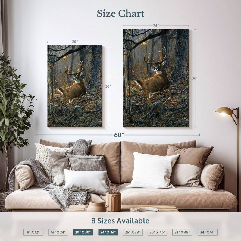 Brampt Buck Fever, 36" H x 24" W