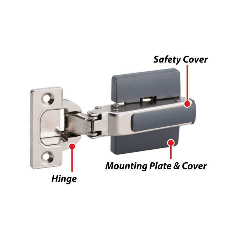 Sugatsune Safety Cover For Fulloverlay-Grey - J95SC-25GR, Gray Finish