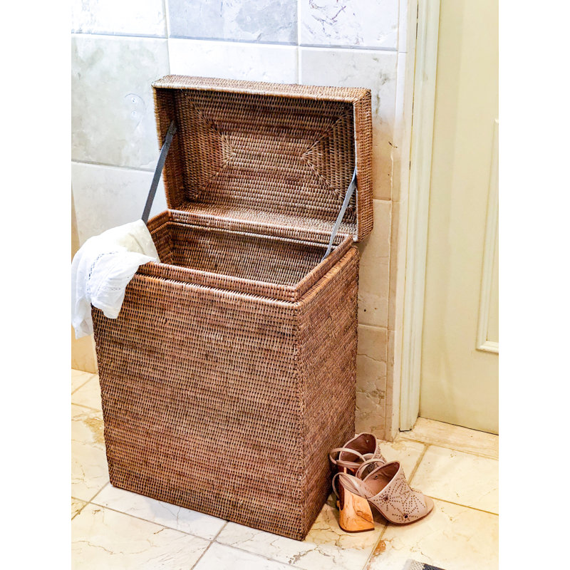 Hand Woven Laundry Hamper, Brown