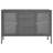 Sideboard Side Table with Adjustable Shelf Steel and Tempered Glass-1246009708