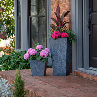 27.5" Fern Planter, Grey Finish