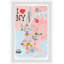 I Love NY Site Map - Cadre photo, reproduction d'art sur papier-1499123471
