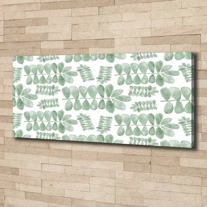 Green Leaves - Wrapped Canvas Print, Canvas, 50cm H x 125cm W x 2cm D
