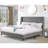 King Bed In Gray Velvet - Wingback For A Relaxing Bedroom With Elegant And Practical Design-232030878-232030873