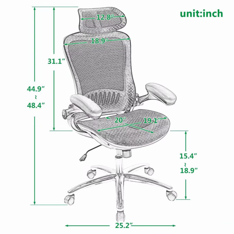 Chaise de travail ergonomique Mylie