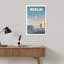 Retro Berlin Cityscape Retro Vintage Abstract Architecture City Wall Art Print-134811920