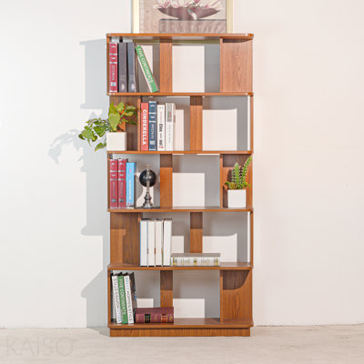 31.5" L X 64.56" H Free Combination Bookshelf Modern 5-Tier Open Storage Bookcase Mdf Wood Display Shelving For Living Room Home Office Bedroom Decor Organizer, Media Storage Shelves