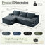 Canapé modulaire Boneless de 96 po pour canapé Fluffy Cloud Canapé-1567114657-1567114669