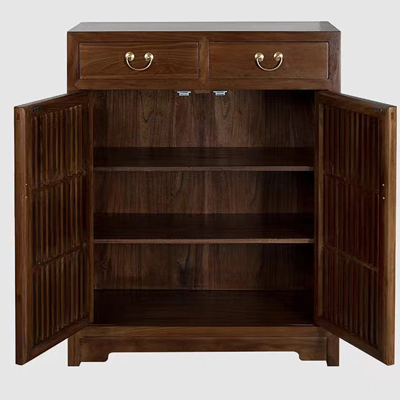 Meuble de rangement chinois pour chaussures chinoises, Brun foncé