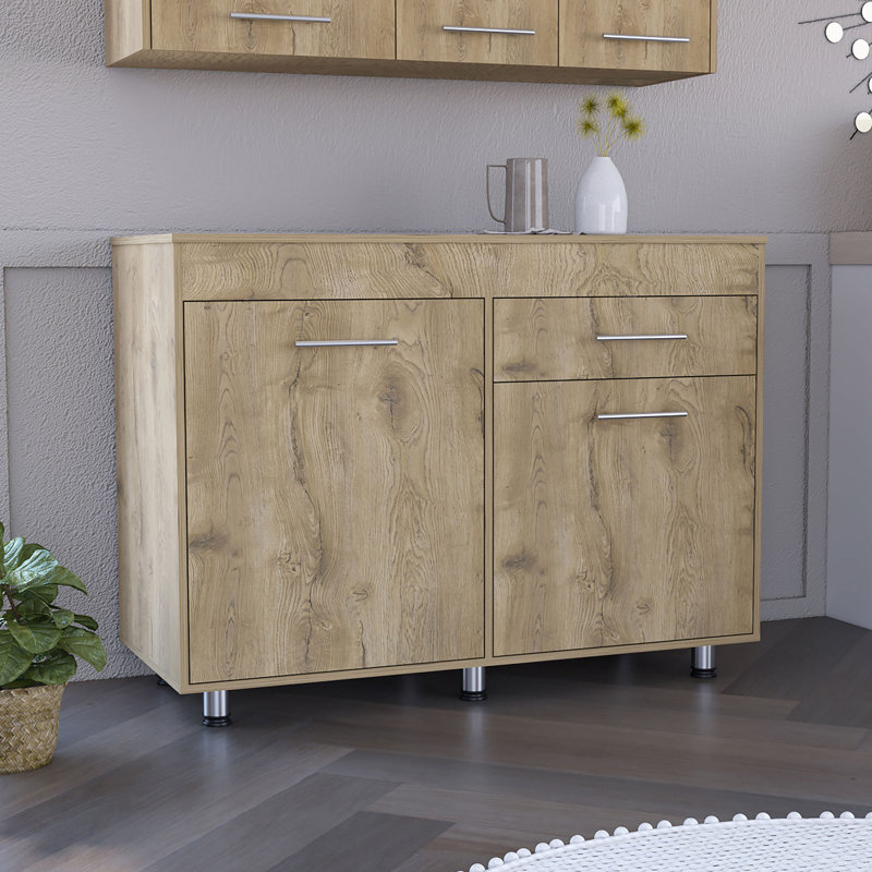 Michaeljay 1 Drawer Server, Natural, 35.6" H x 47.2" W x 20.5" D