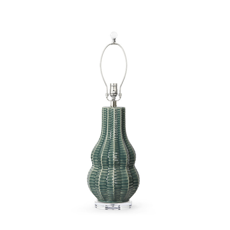Quinn Lamp Without Shade, Veridian Green