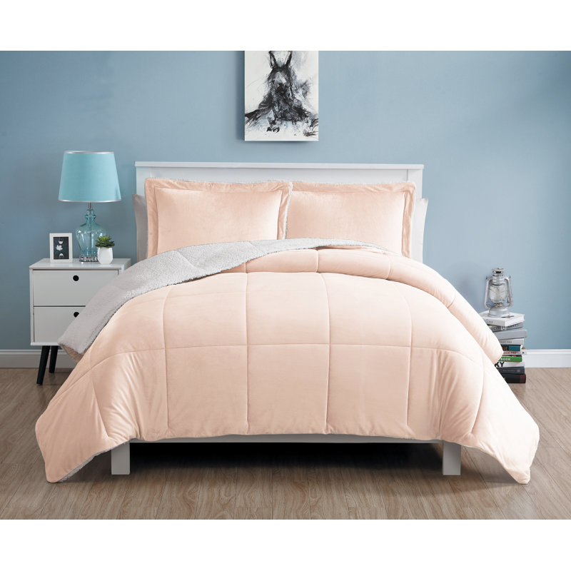 Polyester Standard Comforter, King Comforter + 2 Shams, Purple