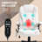 Cream White 6 Point Vibrating Massage Office Chair, With Heat, Linen High Back Executive Office Chair, With Reclining Backrest, Padded Armrests And Remote-2036200052
