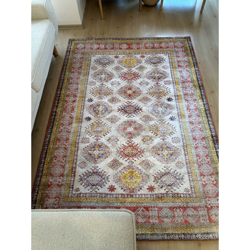 Lanney Performance Cotton Washable Moroccan Rug, Rectangle 2'7" x 7'3"