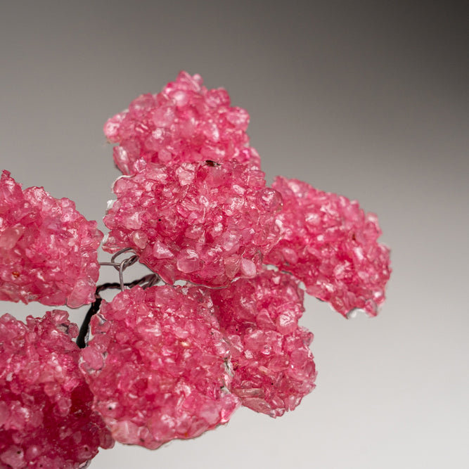 Custom - Genuine Rose Quartz Clustered Gemstone Tree On Rose Quartz Matrix (Unconditional Love Tree)