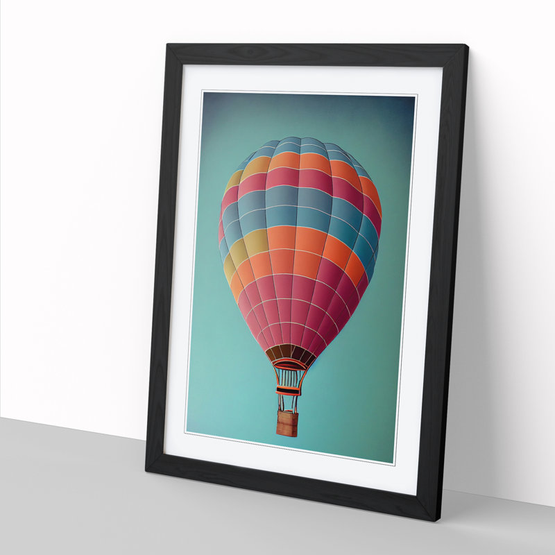 Kwinana Hot Air Balloon Traditional Vol.3 - Picture Frame Print, 64cm H x 46cm W x 2cm D, Black