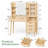 45" Fluted Makeup Vanity Desk with Mirror and Lights, 3-Color Clear Glass Door Dressing Table with Charging Station