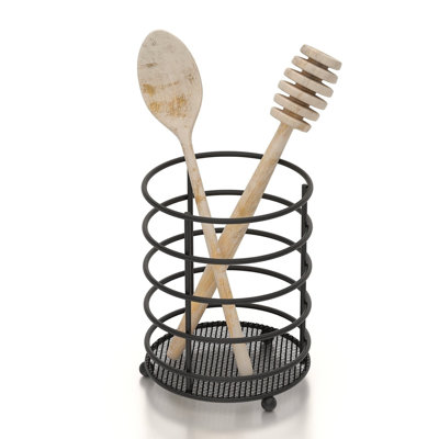 Metal Round Flatware Caddy