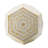18x18x21" Hexagonal Capes Capiz Stool, Cream/Yellow