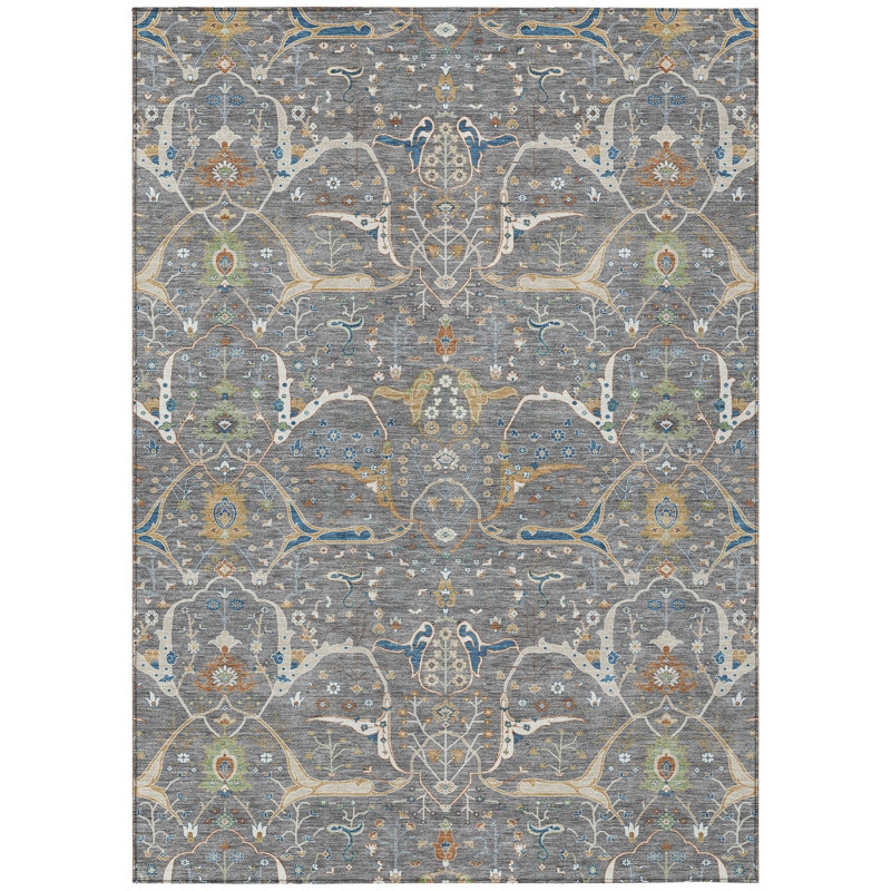 Machine Washable Indoor/Outdoor Brenden ACN2250 Global Rug, Rectangle 2'6" x 3'10"