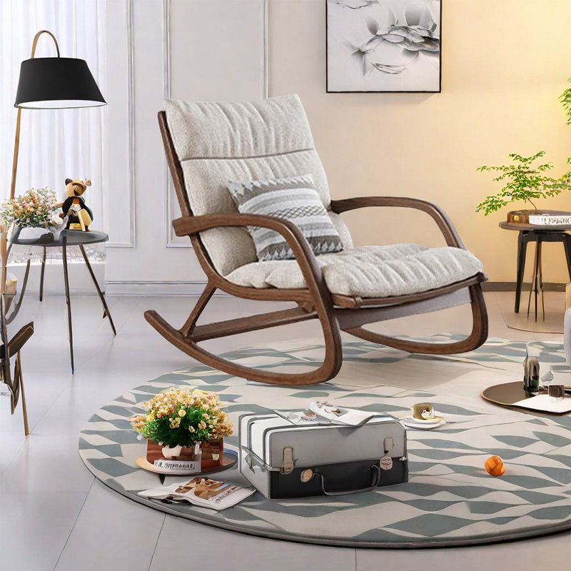 Chaise berçante High Elastic Sponge, Beige