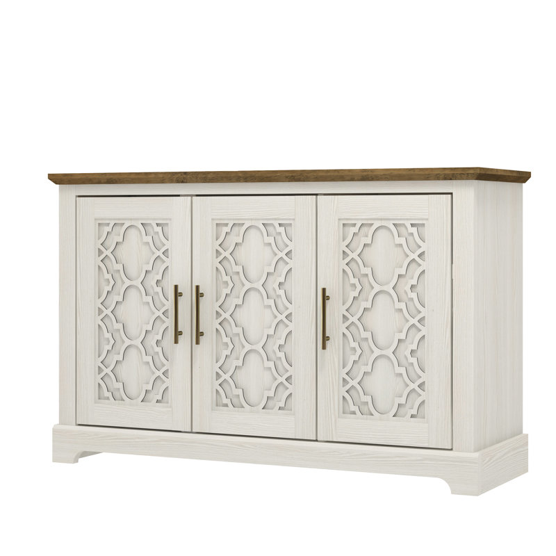 Anfield 3 Door Sideboard, White Oak