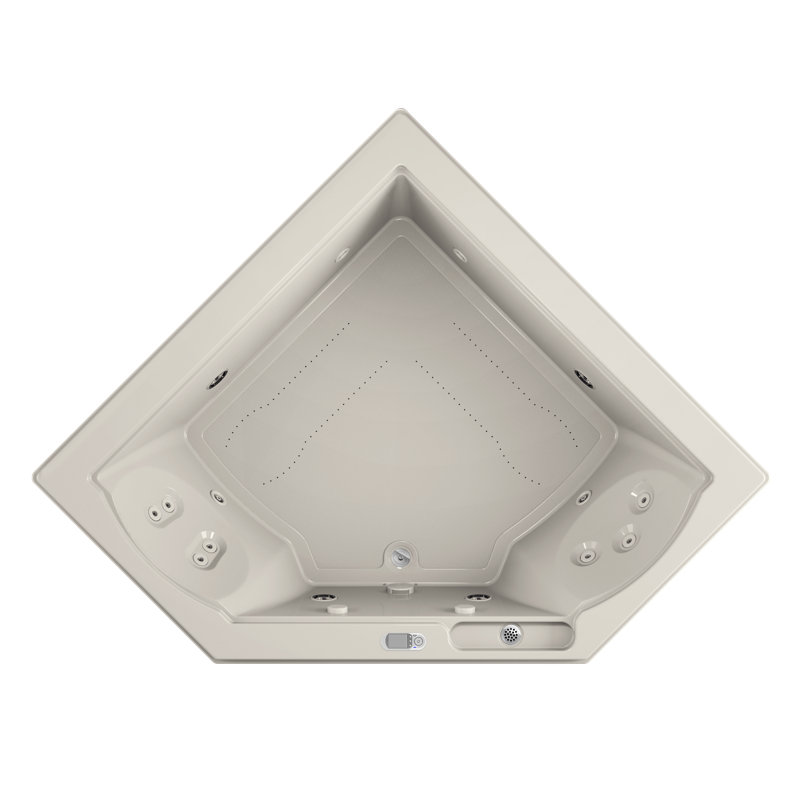 Fuzion® Corner Combination Acrylic Bathtub, Oyster